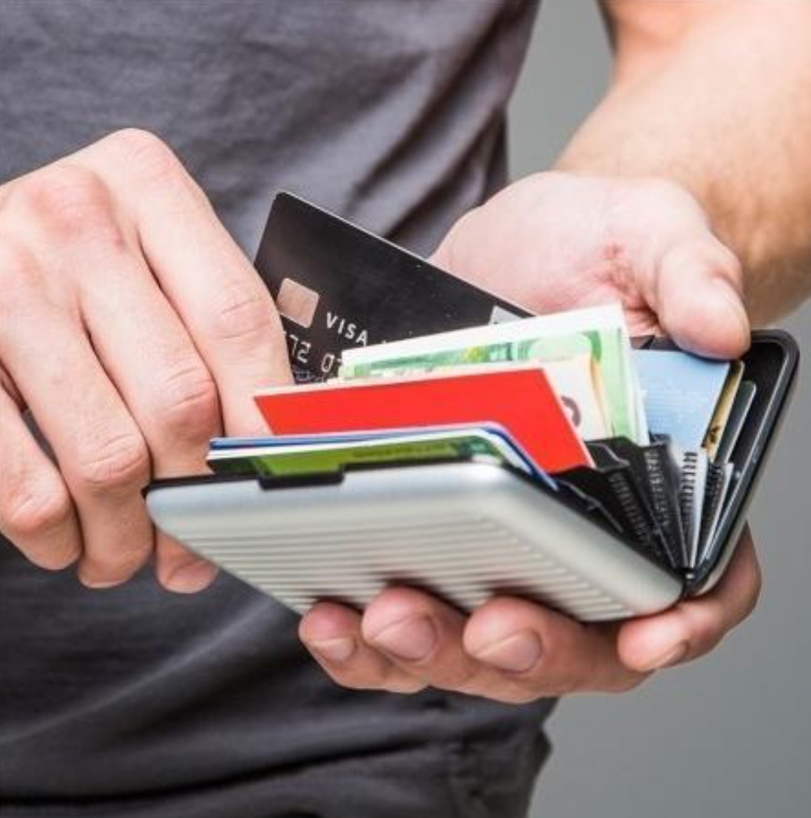 Cartera de Aluminio Plata